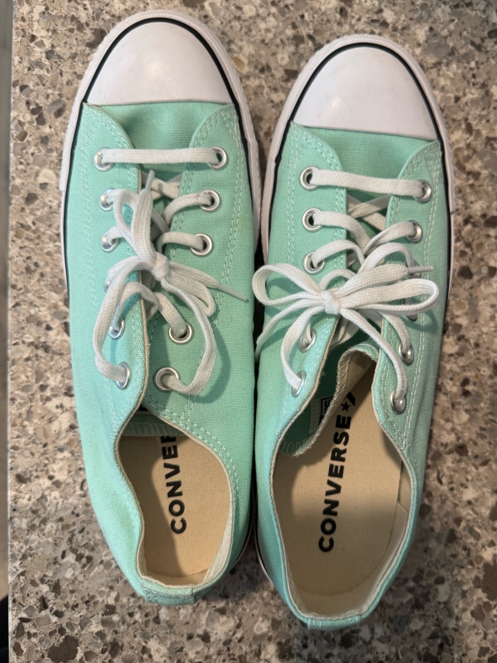 Converse Women Mint Green Low Top Canvas Sneakers